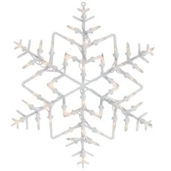 Northlight 16" White Lighted Snowflake Christmas Window Silhouette Decoration -Christmas Designers Store D491428S 2