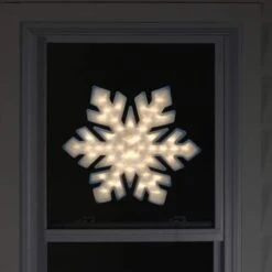 Northlight 20" Lighted Snowflake Christmas Window Silhouette Décor -Christmas Designers Store D491429S 2