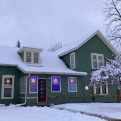 Northlight 20" Lighted Snowflake Christmas Window Silhouette Décor -Christmas Designers Store D491429S 4