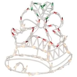 Northlight 15" Lighted Bells With Bow Christmas Window Silhouette Decoration -Christmas Designers Store D491430S 14