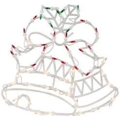 Northlight 15" Lighted Bells With Bow Christmas Window Silhouette Decoration -Christmas Designers Store D491430S 2