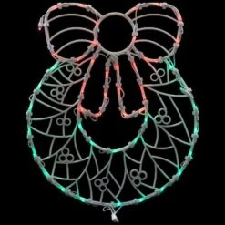 Northlight 16" White & Clear LED Lighted Wreath Christmas Window Silhouette Decoration 14 Northlight 16" White & Clear LED Lighted Wreath Christmas Window Silhouette Decoration -Christmas Designers Store D491431S 1 1