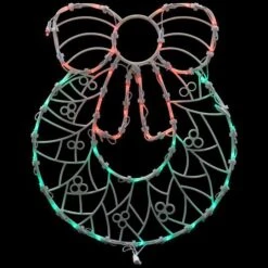 Northlight 16" White & Clear LED Lighted Wreath Christmas Window Silhouette Decoration 19 Northlight 16" White & Clear LED Lighted Wreath Christmas Window Silhouette Decoration -Christmas Designers Store D491431S 11