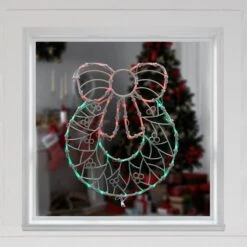 Northlight 16" White & Clear LED Lighted Wreath Christmas Window Silhouette Decoration 21 Northlight 16" White & Clear LED Lighted Wreath Christmas Window Silhouette Decoration -Christmas Designers Store D491431S 13