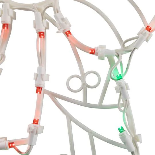 Northlight 16" White & Clear LED Lighted Wreath Christmas Window Silhouette Decoration 13 Northlight 16" White & Clear LED Lighted Wreath Christmas Window Silhouette Decoration - Image 11