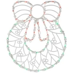 Northlight 16" White & Clear LED Lighted Wreath Christmas Window Silhouette Decoration 15 Northlight 16" White & Clear LED Lighted Wreath Christmas Window Silhouette Decoration -Christmas Designers Store D491431S 2