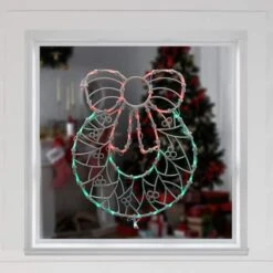 Northlight 16" White & Clear LED Lighted Wreath Christmas Window Silhouette Decoration 16 Northlight 16" White & Clear LED Lighted Wreath Christmas Window Silhouette Decoration -Christmas Designers Store D491431S 3