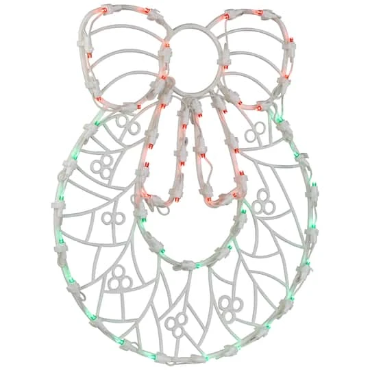 Northlight 16" White & Clear LED Lighted Wreath Christmas Window Silhouette Decoration 7 Northlight 16" White & Clear LED Lighted Wreath Christmas Window Silhouette Decoration - Image 5
