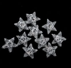 PENN 10ct. Clear LED Spun Glass Star Christmas String Lights -Christmas Designers Store D491435S 1