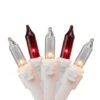 Northlight 50ct. Red & Clear Mini Icicle Christmas String Lights -Christmas Designers Store D491450S 1