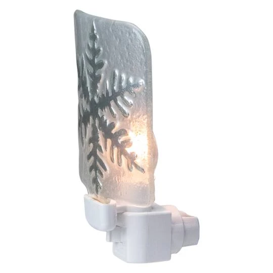 Northlight Silver Snowflake Glass Christmas Night Light 5 Northlight Silver Snowflake Glass Christmas Night Light - Image 3