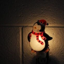 Northlight 6" Black & Red Penguin With Santa Hat Christmas Night Light 9 Northlight 6" Black & Red Penguin With Santa Hat Christmas Night Light -Christmas Designers Store D491468S 3