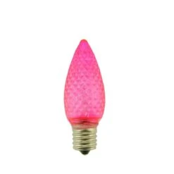 Sienna Faceted Transparent LED Christmas Replacement Bulbs, 4ct. Pink -Christmas Designers Store D491482S 1 1
