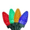 Northlight 100ct. LED Faceted C7 Christmas String Lights Multicolor -Christmas Designers Store D491484S 1