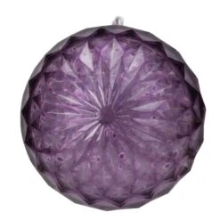 Northlight 6" Purple LED Christmas Crystal Sphere Hanging Outdoor Décor -Christmas Designers Store D491499S 1 1