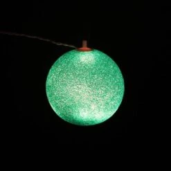 Sienna 7" Green Lighted Twinkling Christmas Hanging Decor 9 Sienna 7" Green Lighted Twinkling Christmas Hanging Decor -Christmas Designers Store D491501S 2