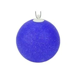 Sienna 7" Blue Shimmering Sphere Mini Ball Outdoor Decorative Patio Christmas String Lights -Christmas Designers Store D491503S 3