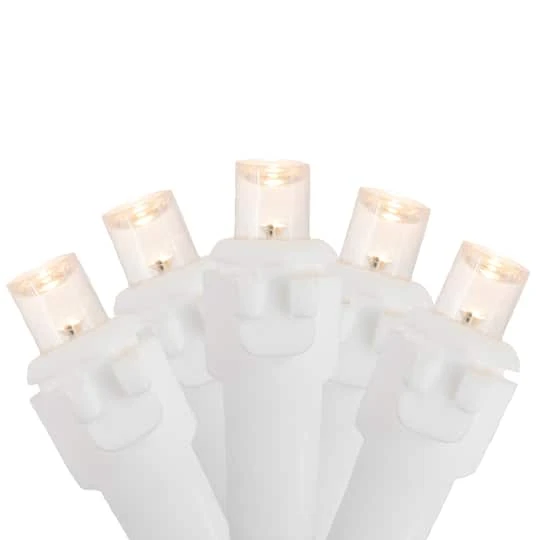 Northlight 100ct. LED Wide Angle Christmas String Lights With White Wire Warm White 5 Northlight 100ct. LED Wide Angle Christmas String Lights With White Wire Warm White - Image 3