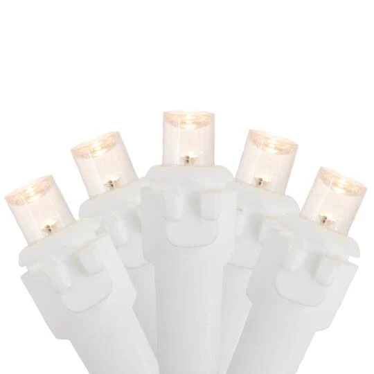 Northlight 100ct. LED Wide Angle Christmas String Lights With White Wire Warm White 9 Northlight 100ct. LED Wide Angle Christmas String Lights With White Wire Warm White - Image 7