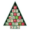 Northlight 15" Green Tree Shaped Christmas Advent Calendar Decoration