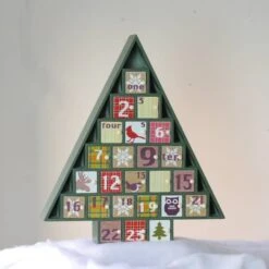 Northlight 15" Green Tree Shaped Christmas Advent Calendar Decoration 10 Northlight 15" Green Tree Shaped Christmas Advent Calendar Decoration -Christmas Designers Store D491519S 2