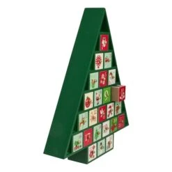 Northlight 15" Green Tree Shaped Christmas Advent Calendar Decoration 11 Northlight 15" Green Tree Shaped Christmas Advent Calendar Decoration -Christmas Designers Store D491519S 3