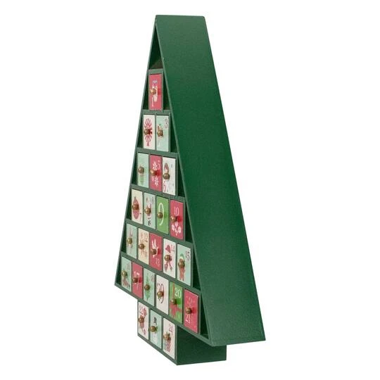 Northlight 15" Green Tree Shaped Christmas Advent Calendar Decoration 8 Northlight 15" Green Tree Shaped Christmas Advent Calendar Decoration - Image 6