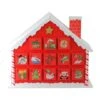Northlight 10.25" Red & White Advent House With Chimney Storage Box 2 Northlight 10.25" Red & White Advent House With Chimney Storage Box -Christmas Designers Store D491523S 1