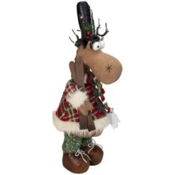 Northlight 20" Standing Christmas Moose Figure With LED Antlers Tabletop Décor -Christmas Designers Store D491580S 3