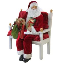 Northlight 6ft. Red & White Standing Santa Claus With Presents Christmas Figure 11 Northlight 6ft. Red & White Standing Santa Claus With Presents Christmas Figure -Christmas Designers Store D491583S 4