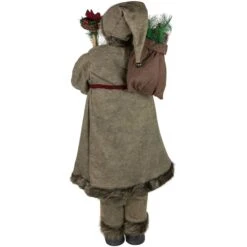 Northlight 4ft. Olive Green & Burgundy Red Standing Santa Claus With Gift Bag Christmas Figure -Christmas Designers Store D491585S 14
