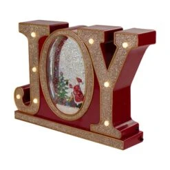 Northlight 11" LED Lighted Red & Gold Joy Christmas Glitter Snow Globe 11 Northlight 11" LED Lighted Red & Gold Joy Christmas Glitter Snow Globe -Christmas Designers Store D491588S 3