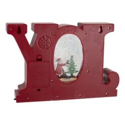 Northlight 11" LED Lighted Red & Gold Joy Christmas Glitter Snow Globe 13 Northlight 11" LED Lighted Red & Gold Joy Christmas Glitter Snow Globe -Christmas Designers Store D491588S 5