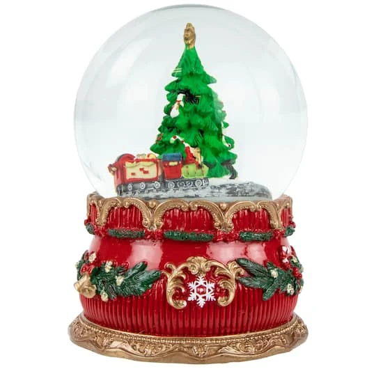 Northlight 6" Musical Christmas Tree & Train Animated Water Globe 7 Northlight 6" Musical Christmas Tree & Train Animated Water Globe - Image 5