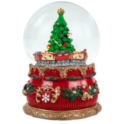Northlight 6" Musical Christmas Tree & Train Animated Water Globe 17 Northlight 6" Musical Christmas Tree & Train Animated Water Globe -Christmas Designers Store D491589S 13