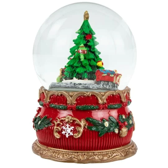 Northlight 6" Musical Christmas Tree & Train Animated Water Globe 11 Northlight 6" Musical Christmas Tree & Train Animated Water Globe - Image 9