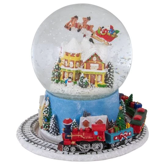 Northlight 7.25" Musical Revolving House Christmas Snow Dome Décor 3 Northlight 7.25" Musical Revolving House Christmas Snow Dome Décor