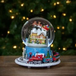 Northlight 7.25" Musical Revolving House Christmas Snow Dome Décor 10 Northlight 7.25" Musical Revolving House Christmas Snow Dome Décor -Christmas Designers Store D491591S 2