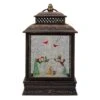 Northlight 12" Musical Lighted Black Christmas Snow Globe Lantern With Snowmen -Christmas Designers Store D491592S 1