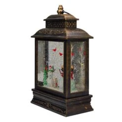 Northlight 12" Musical Lighted Black Christmas Snow Globe Lantern With Snowmen 13 Northlight 12" Musical Lighted Black Christmas Snow Globe Lantern With Snowmen -Christmas Designers Store D491592S 5