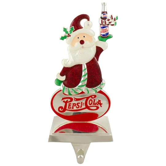 Northlight 9.75" Silver Pepsi-Cola Santa Claus Christmas Stocking Holder 3 Northlight 9.75" Silver Pepsi-Cola Santa Claus Christmas Stocking Holder