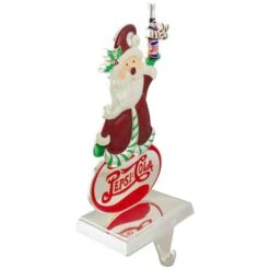 Northlight 9.75" Silver Pepsi-Cola Santa Claus Christmas Stocking Holder 11 Northlight 9.75" Silver Pepsi-Cola Santa Claus Christmas Stocking Holder -Christmas Designers Store D491600S 4
