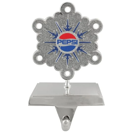 Northlight 6.5" Silver & Blue Pepsi Snowflake Christmas Stocking Holder 4 Northlight 6.5" Silver & Blue Pepsi Snowflake Christmas Stocking Holder - Image 2