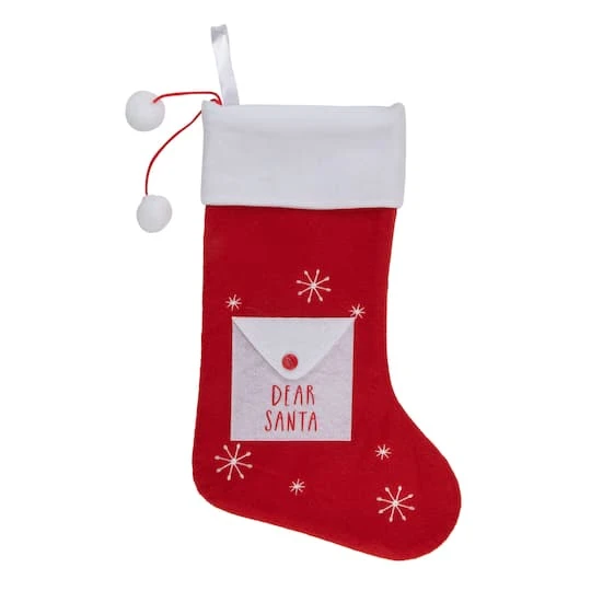 Northlight 19" Red & White Dear Santa Christmas Stocking 3 Northlight 19" Red & White Dear Santa Christmas Stocking