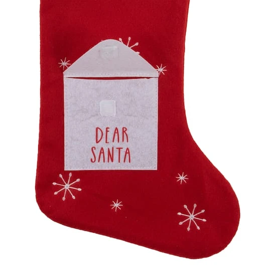 Northlight 19" Red & White Dear Santa Christmas Stocking 6 Northlight 19" Red & White Dear Santa Christmas Stocking - Image 4
