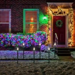 Northlight Mighty Light Clear C9 Christmas Pathway Marker Set, Green Wire -Christmas Designers Store D491617S 12