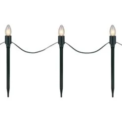 Northlight Mighty Light Clear C9 Christmas Pathway Marker Set, Green Wire -Christmas Designers Store D491617S 14