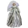 Northlight 16" Lighted Fiber Optic Angel In Silver Gingham Coat Tree Topper -Christmas Designers Store D491629S 1