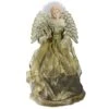 Northlight 16" Gold & Brown Lighted Angel In Gown With Harp Tree Topper -Christmas Designers Store D491630S 1