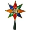 Northlight 8" Lighted Multi Color 8-Point Star Tree Topper -Christmas Designers Store D491632S 1